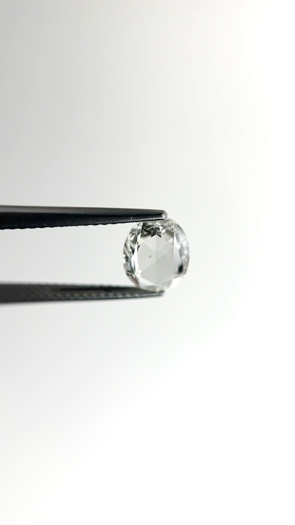 Rose Cut Oval Moissanite Diamond Engagement Ring