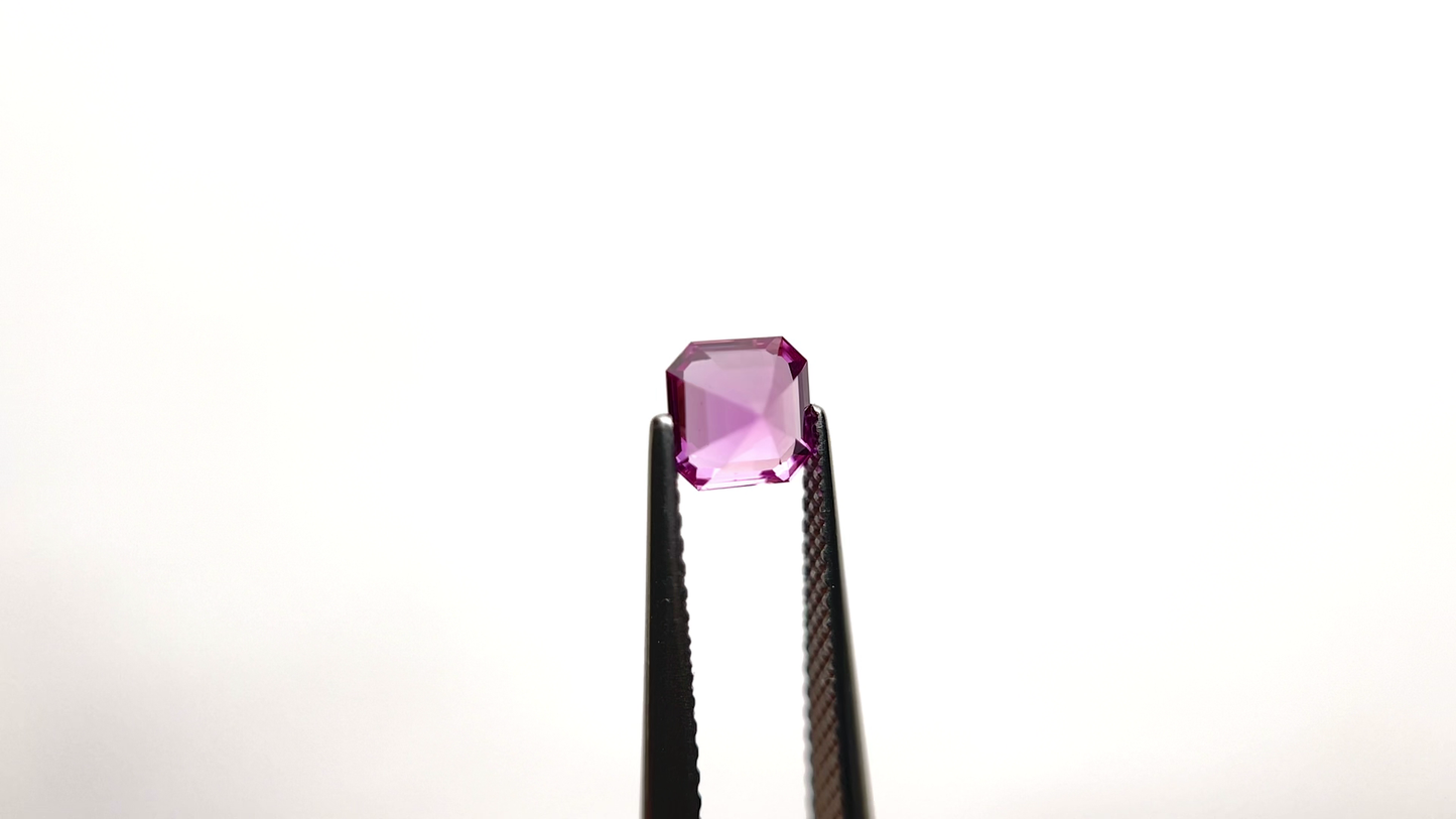 Pink Asscher Cut Moissanite For Anniversary Diamond