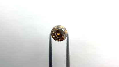 Antique Champagne Old European Cut Round Moissanite For Engagement Ring For Him/ Rare Unique Loose Moissanite Stone/ Bridal Diamond Ring