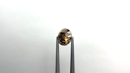 Antique Champagne Old European Cut Round Moissanite For Engagement Ring For Him/ Rare Unique Loose Moissanite Stone/ Bridal Diamond Ring