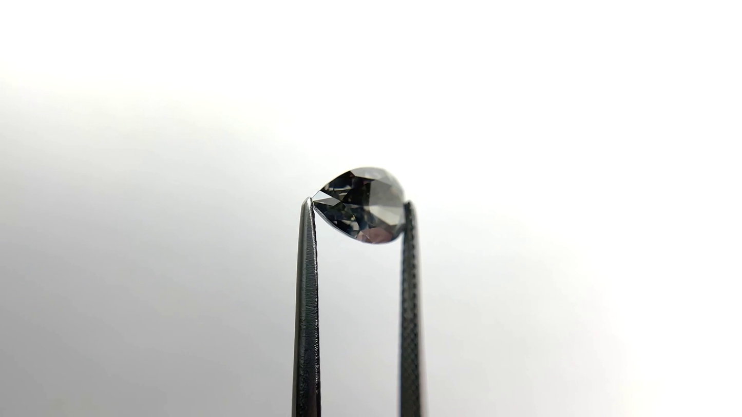 Fancy Dark Grey Rare Loose Pear Cut Moissanite Diamond For Engagement Ring/ Unique Grey Color Customized Solitaire Stone For Bridesmaid Gift