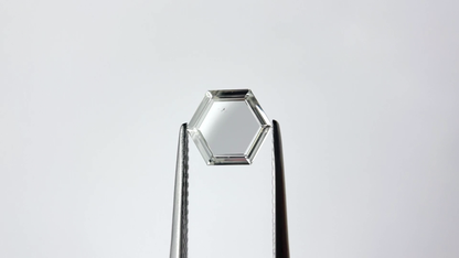 Most Unique Coloress Hexagon Portrait Loose Moissanite For Anniversary Ring/ Custom Made Moissanite Diamond/ Loose Solitaire Handmade Stone