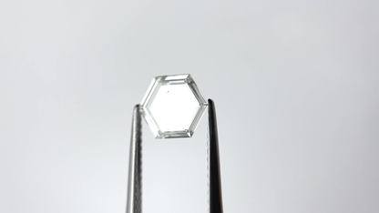 Most Unique Coloress Hexagon Portrait Loose Moissanite For Anniversary Ring/ Custom Made Moissanite Diamond/ Loose Solitaire Handmade Stone