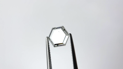 Most Unique Coloress Hexagon Portrait Loose Moissanite For Anniversary Ring/ Custom Made Moissanite Diamond/ Loose Solitaire Handmade Stone