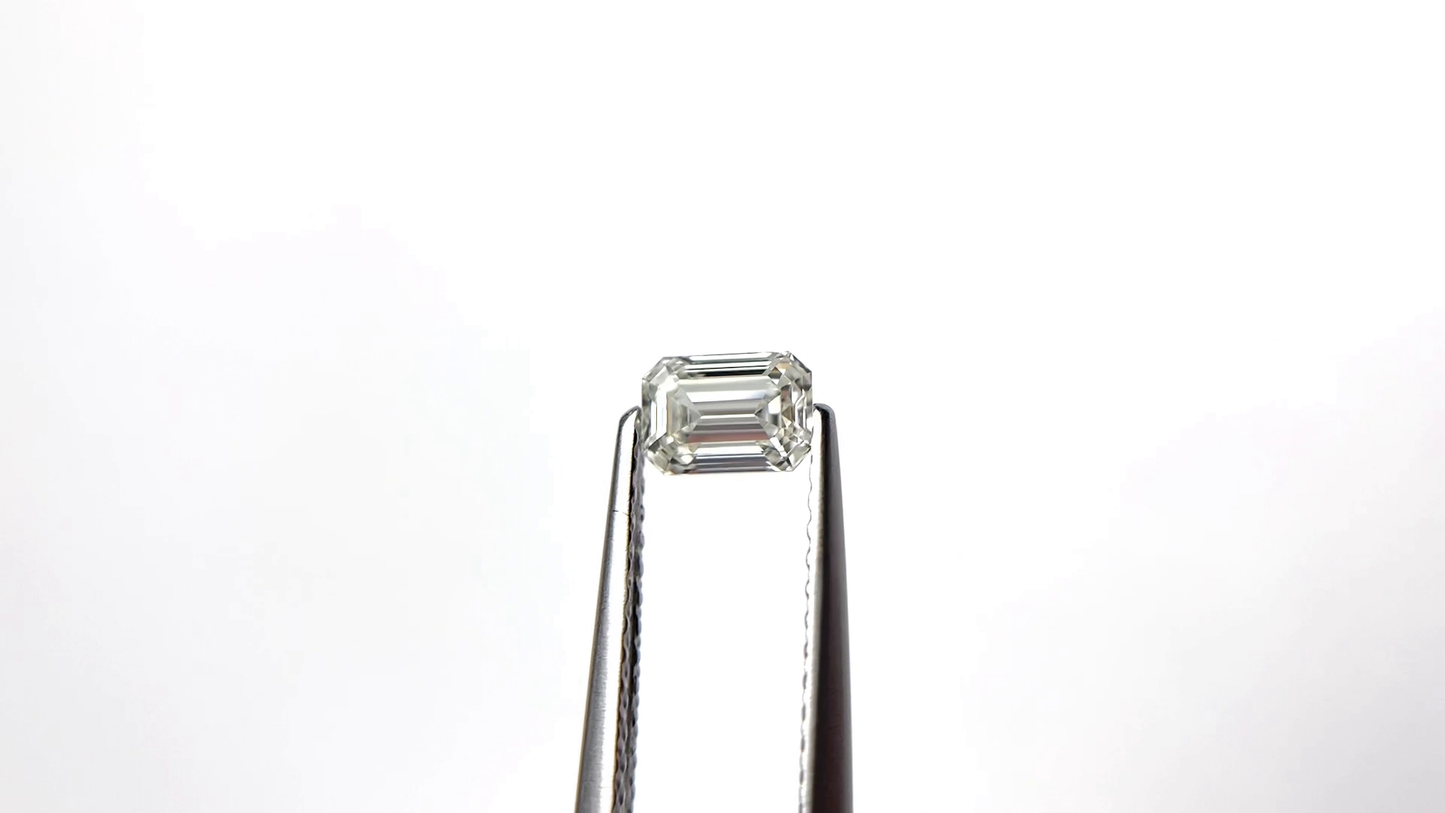 Colorless Emerald Cut Loose Moissanite For Engagement Ring/ Customized VVS Clarity Loose Diamond For Her/ Trendy Unique Rare Promise Stone